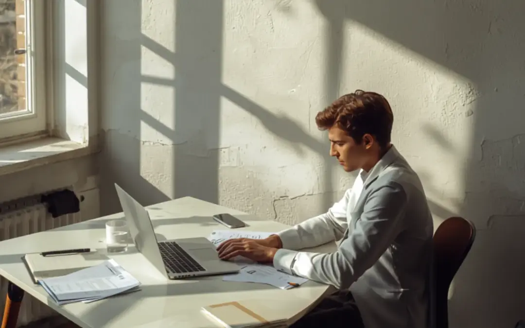 Entrepreneur qui examine ses priorités alors que son activité ne décolle pas